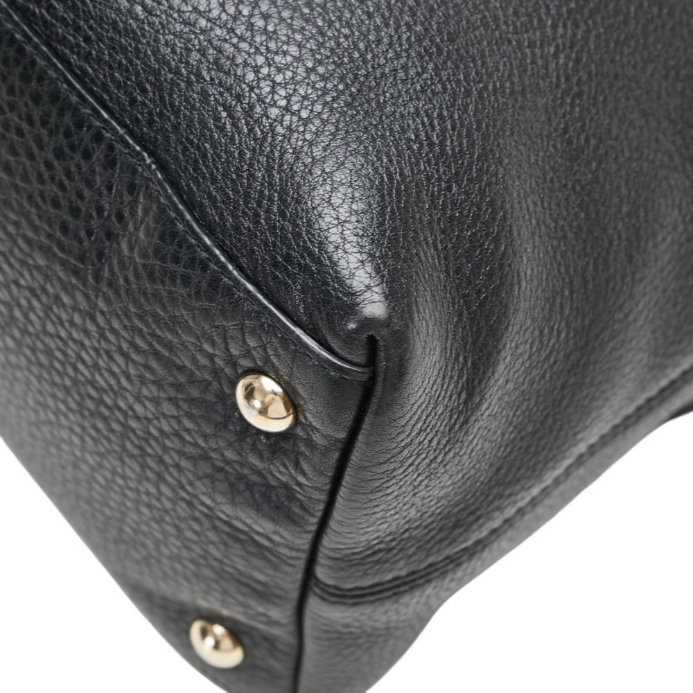 Gucci Black Leather Bag Tassel Soho Shoulder - Picture 6 of 8